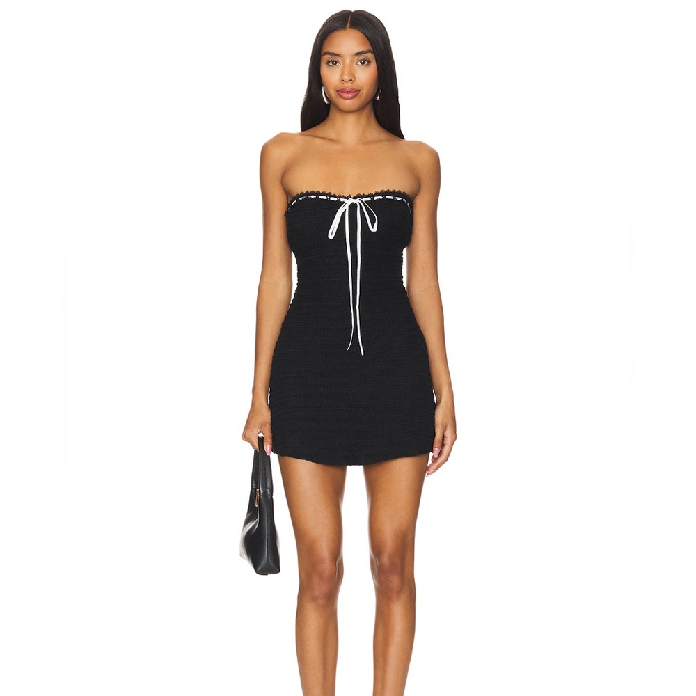 For Love and Lemons - Black Crochet Mini Dress